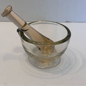 Vintage Glass Mortar and Pestle Set 4 oz